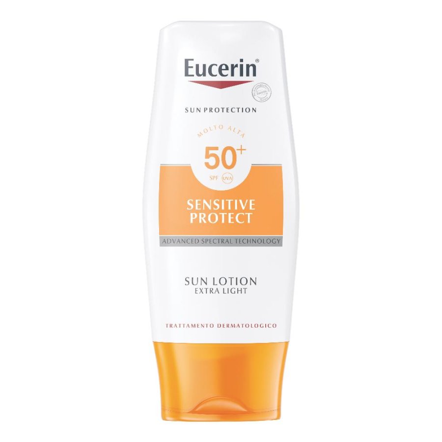 Eucerin  Solare Pelli Sensibili SPF50 Lozione Protettiva ExtraLeggera 150ml