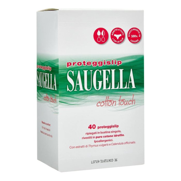Saugella  Cotton Touch 40 Proteggislip in Puro Cotone Ripiegati in Bustina
