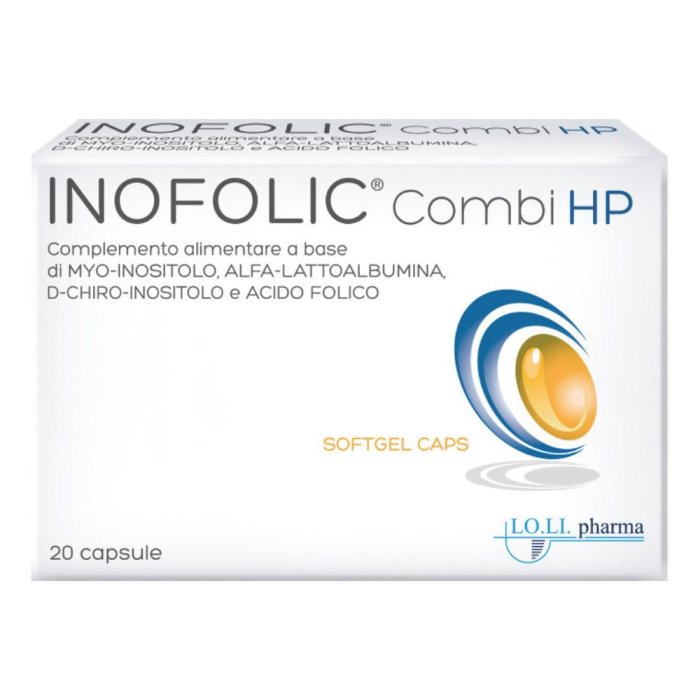 LO.LI. Pharma Inofolic Combi Integratore Alimentare di Acido Folico 20 capsule