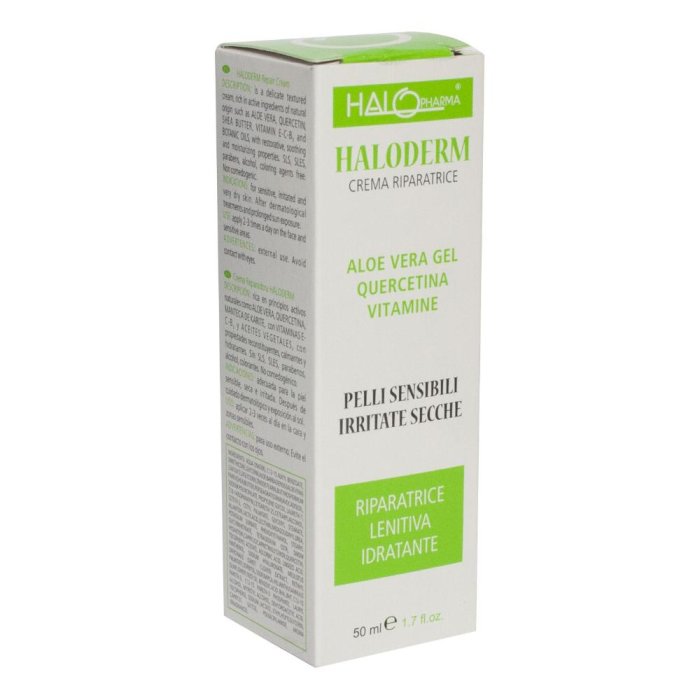 Haloderm Crema HR 50 ml Trattamento Dermatologico Lenitivo per Pelle Delicata e Irritata