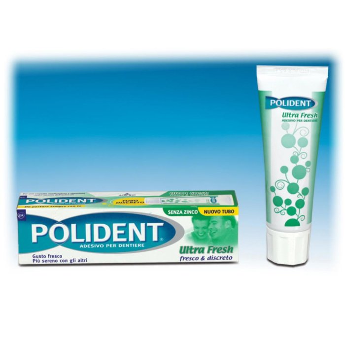 Polident Ultra Fresh 40 g - crema adesiva per dentiera effetto fresco a lunga durata