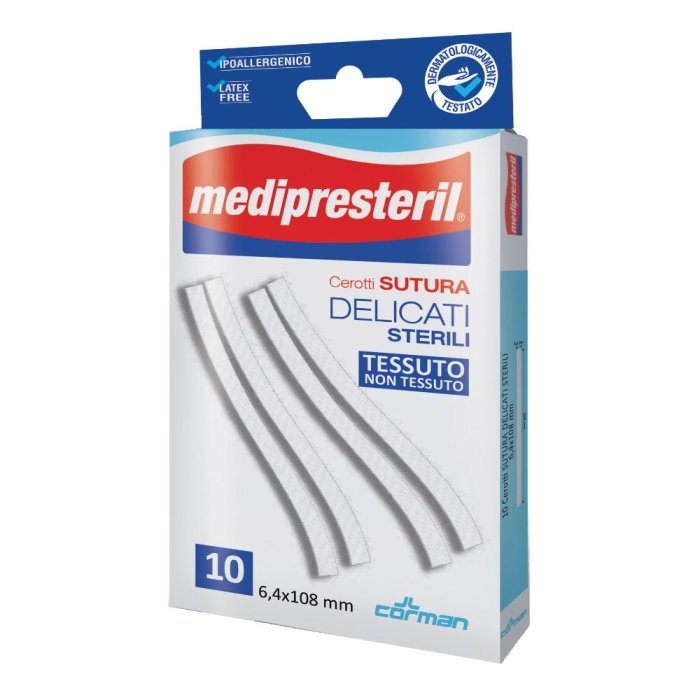 Medipresteril Cerotto Per Sutura 6,4x108 Mm 10 Pezzi
