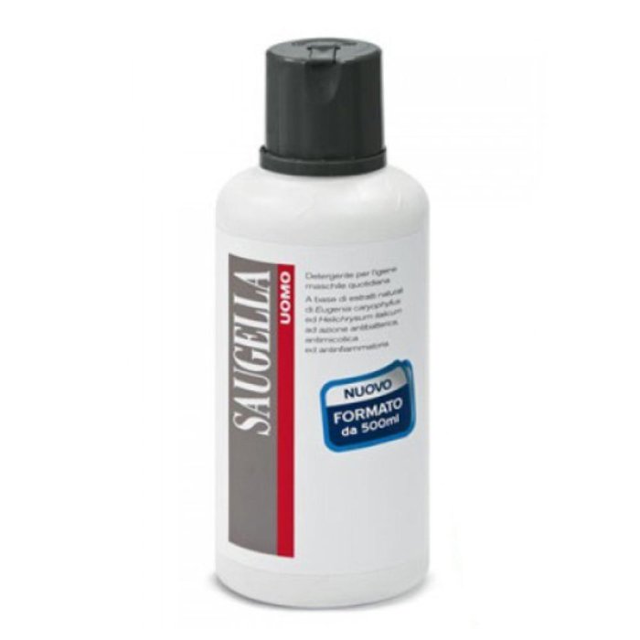 Saugella Uomo Grigio Dermoliquido Detergente Intimo Delicato 500 ml