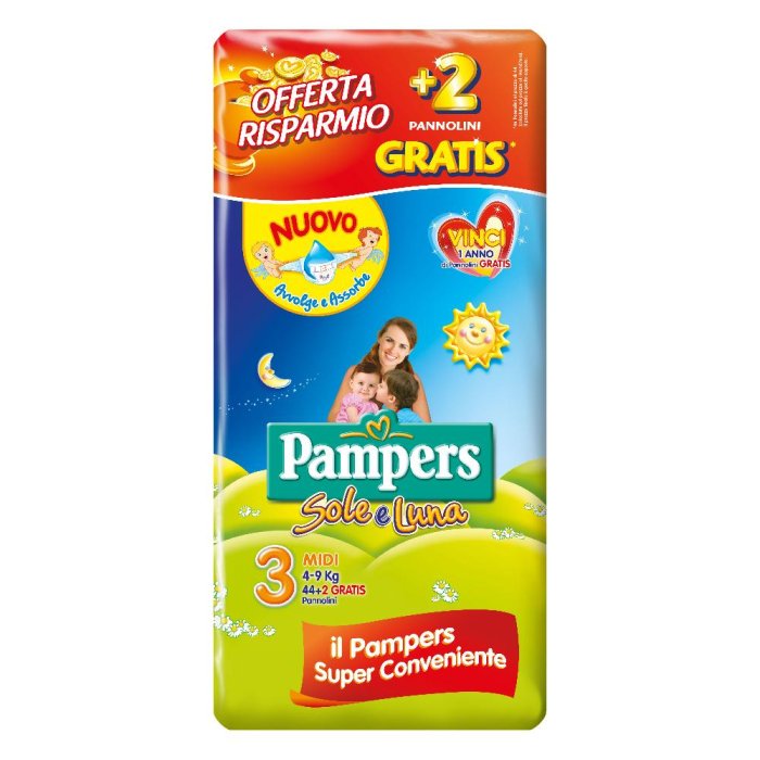 PAMPERS SOLEL MIDI 44+2PZ 9494<<