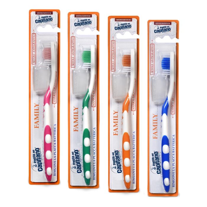 Ciccarelli Salute Dentale Quotidiana Spazzolino da Denti Del Capitano Family Setole Forti