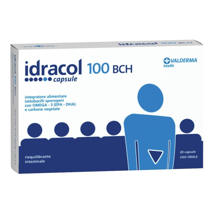 Valderma Idracol 100 BCH  Integrazione Alimentare 20 Capsule