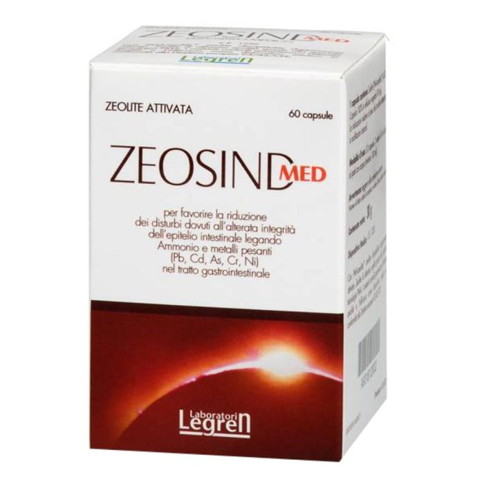 Zeosind Med 90 Capsule Integratore Legren Depurativo e Detossinante Allo Zeolite per Benessere Intestinale