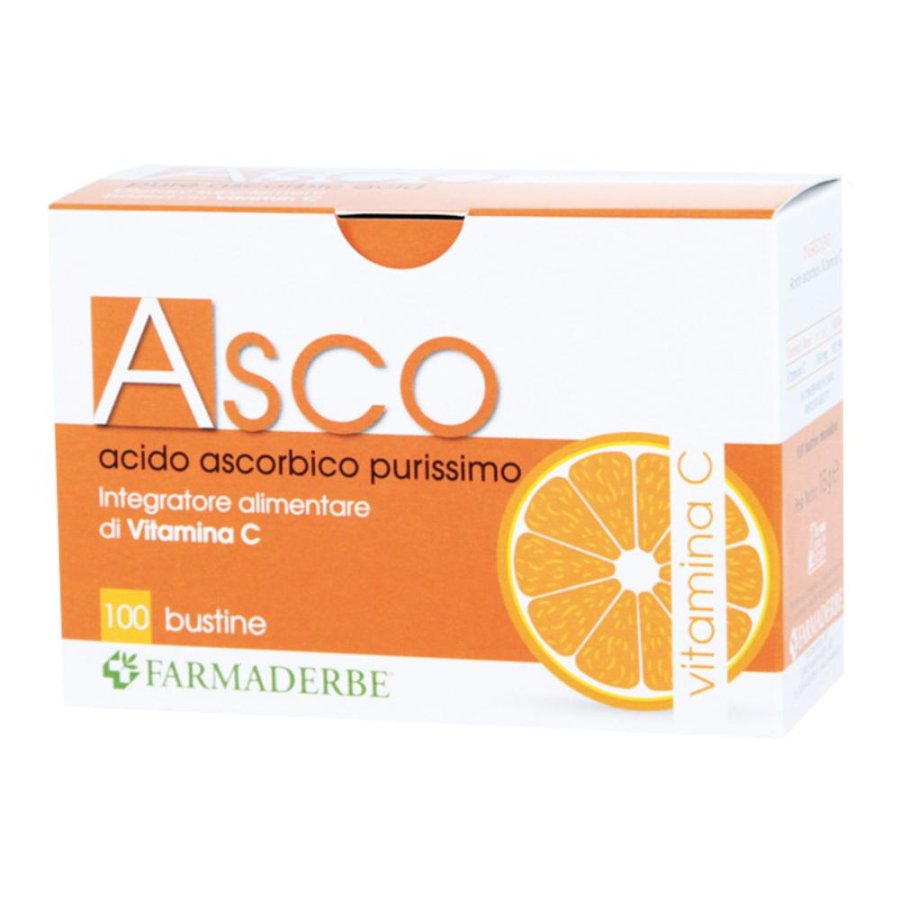 Farmaderbe Asco Integratore Alimentare Vitamina C 100 Bustine Farmaderbe Asco Integratore Alimentare Vitamina C 100 Bustine
