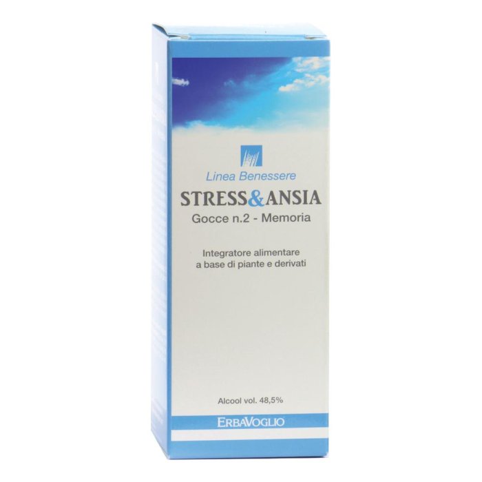 Stress e Ansia Gocce 2 50 ml Integratore in Gocce Rilassante per Ridurre Stress e Ansia