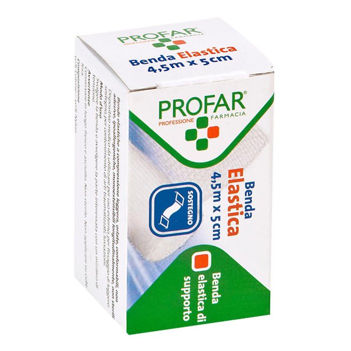 Profar Benda Elastica a Compressione 5 cm x 4,5 m per Fasciature e Sostegno Articolazioni
