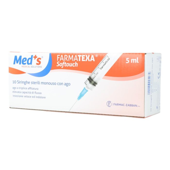 Med's Farmatexa - Softouch Siringa Sterile Monouso G14 5ml Con Ago 10 Pezzi