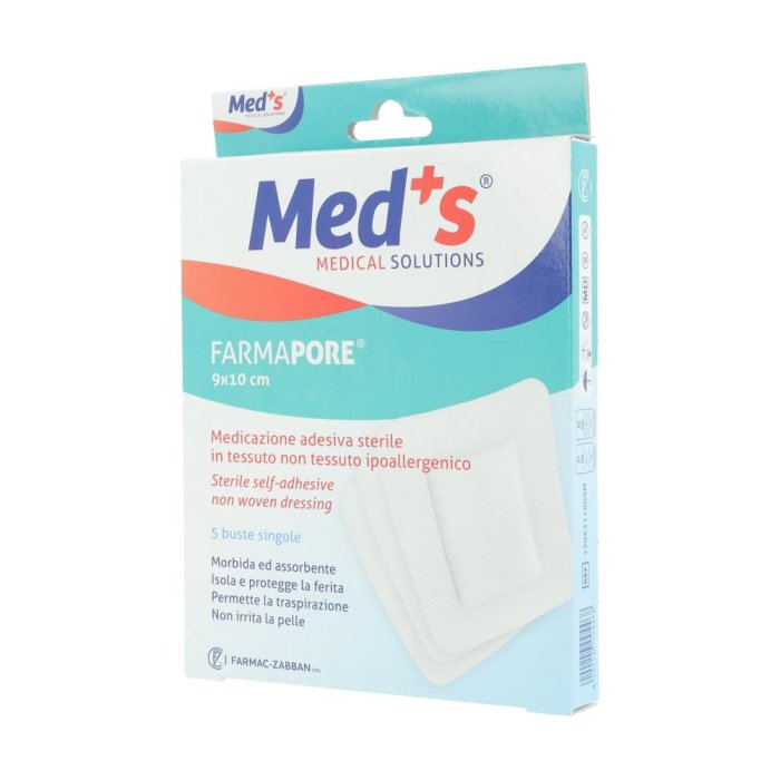 Farmac-zabban Meds Pore Medicazione Adesiva 10x9 Cm 5 Pezzi