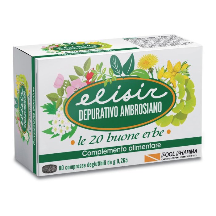 PoolPharma  Apparato Gastroenterico Elisir Ambrosiano Integratore 80 Compr