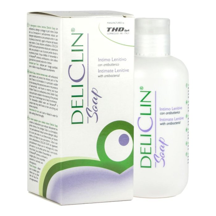 Deliclin Soap Sapone Delicato Viso e Corpo per Pelli Sensibili 200 ml