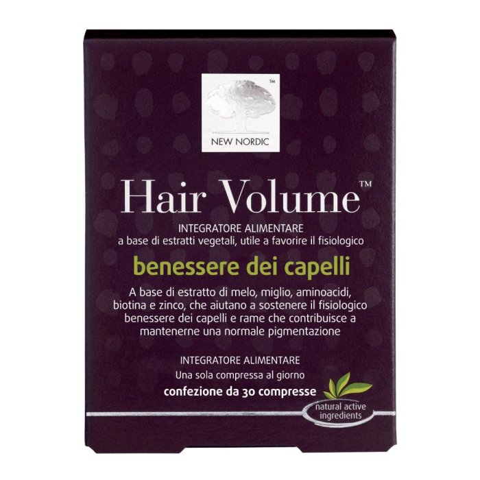 New Nordic Hair Volume Integratore per Capelli 30 Compresse – Supporto al Volume, Forza e Crescita dei Capelli