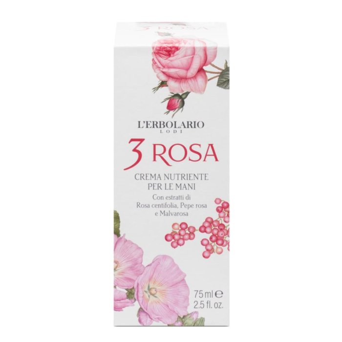 L'Erbolario 3 Rosa Crema Nutriente Per Le Mani 75 ml