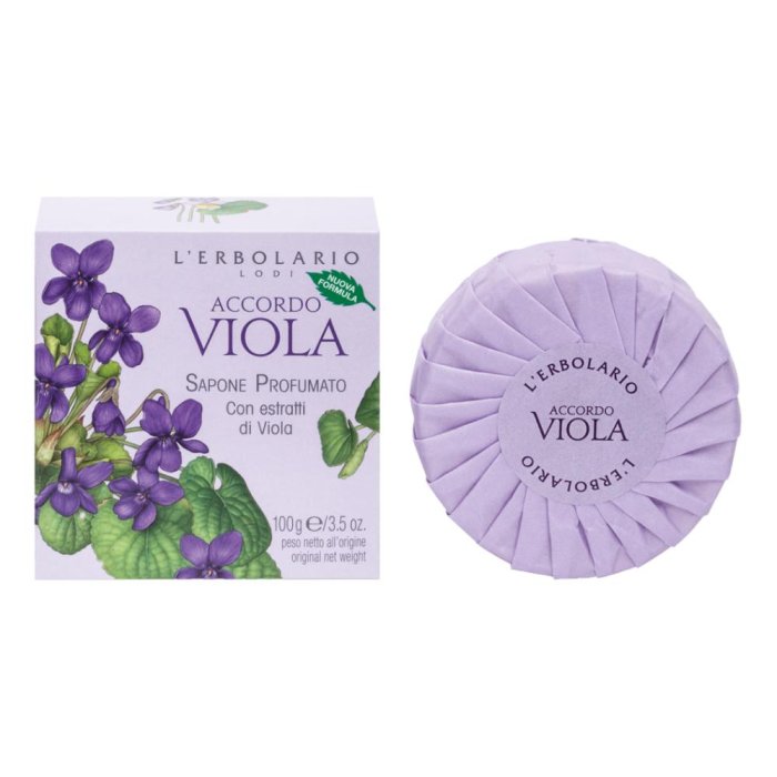 L'Erbolario Linea Accordo Viola Vellutante Elegante Sapone Proumato Corpo 100 g