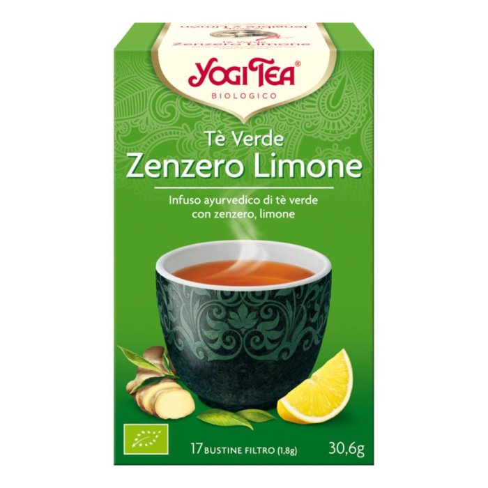 Yogi Tea tè verde zenzero e limone bio infuso ayurvedico biologico rinvigorente