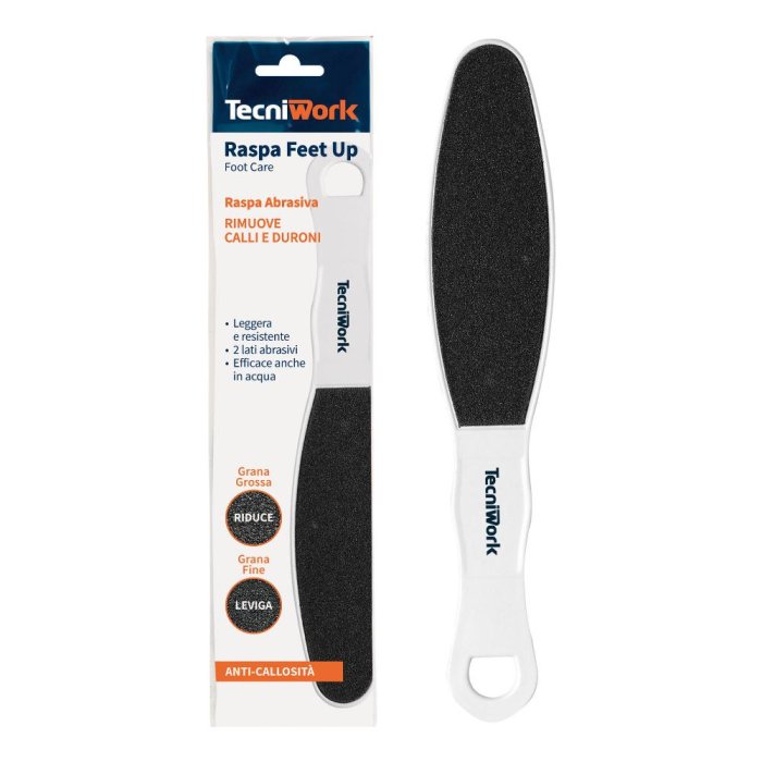 Tecniwork Raspa Feet Up per Pedicure Professionale, Rimozione Calli e Duri, Piedi Lisci e Morbidi
