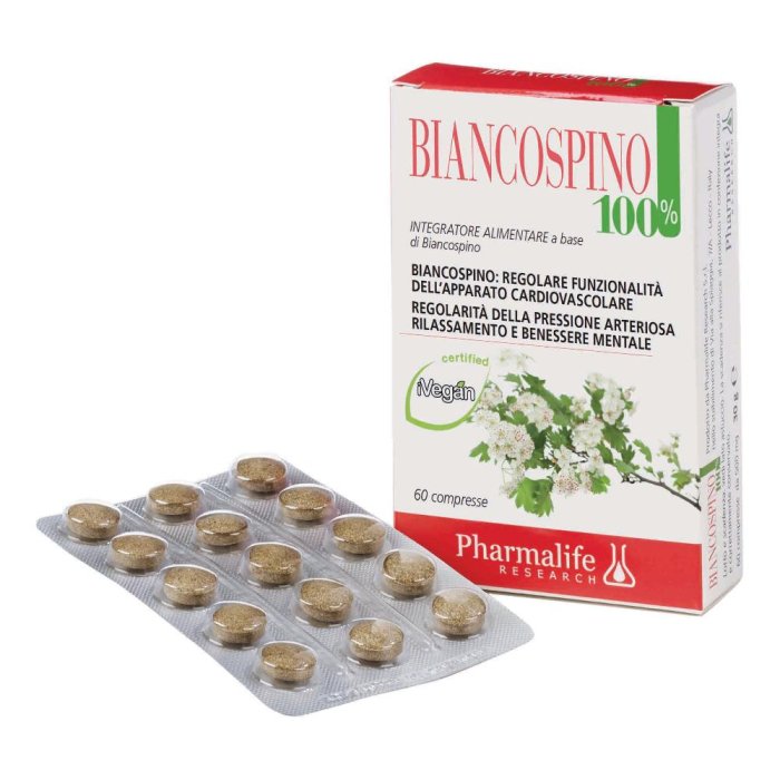 Research Biancospino 100% Integratore Alimentare, 60 Compresse