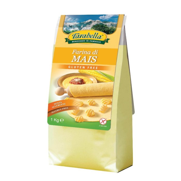 Farabella farina di mais 1000 g farina di mais senza glutine per polenta e impasti
