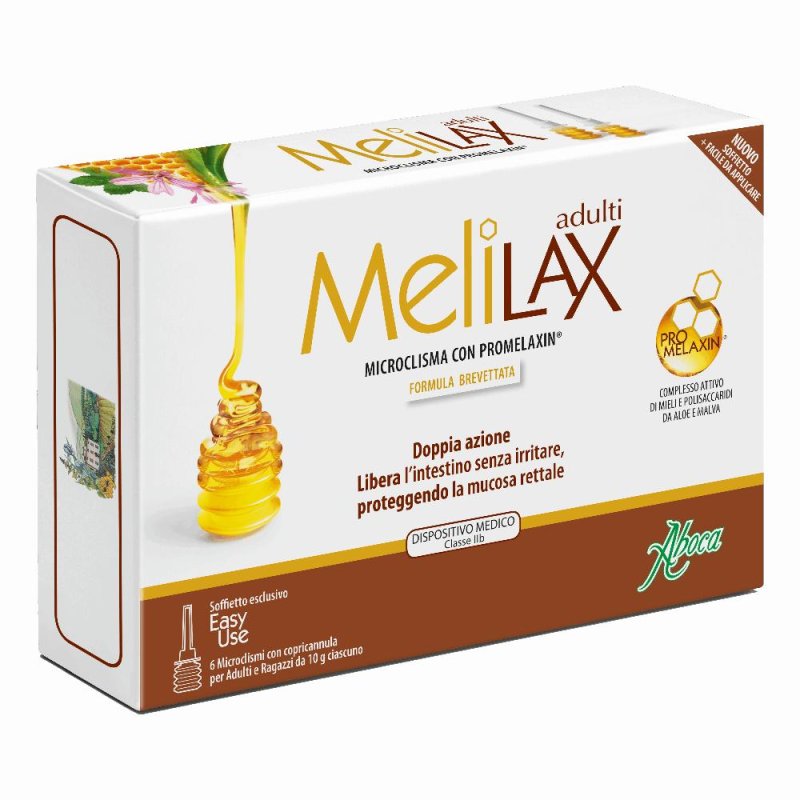Aboca Melilax Adulti  Integratore Alimentare 6 Microclismi