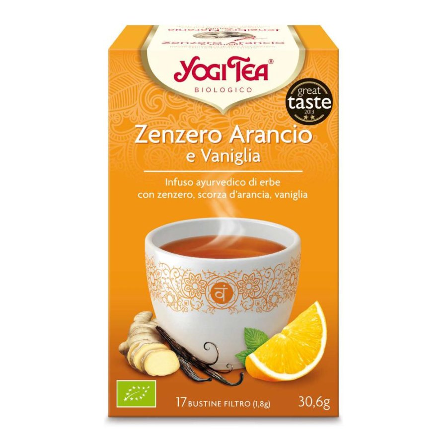 Yogi Tea zenzero arancia vaniglia bio infuso allo zenzero con arancia e vaniglia biologico Yogi Tea zenzero arancia vaniglia bio infuso allo zenzero con arancia e vaniglia biologico