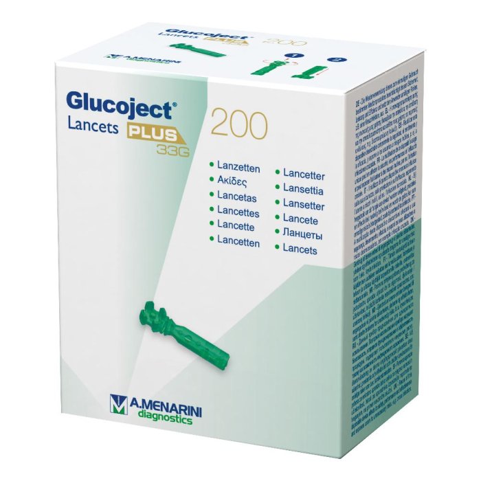 A.menarini Lancette Pungidito Glucojet Plus Gauge 33 200 Pezzi