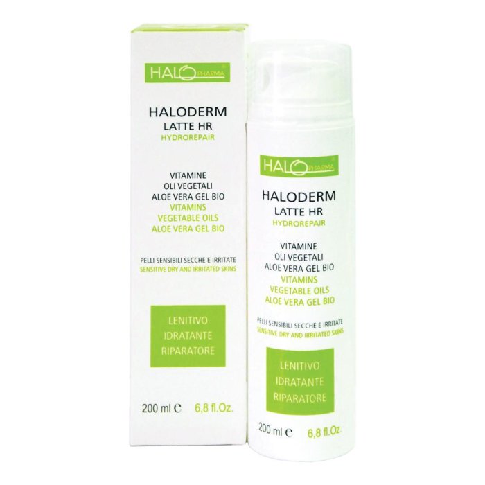 Haloderm Latte Idratante Corpo e Viso 200 ml per Pelle Secca e Sensibile