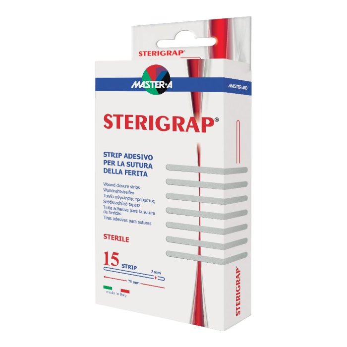 Pietrasanta Pharma Cerotto Per Sutura Master-aid Sterigrap 7,5x0,3 15 Pezzi