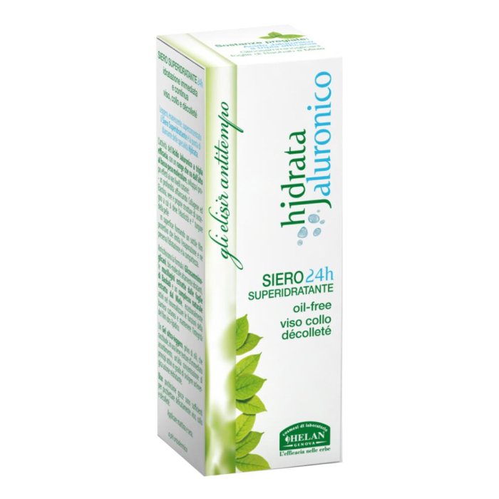 Helan Hjdrata Siero 24H Idratante Viso Intensivo Antiage per Pelle Secca e Sensibile