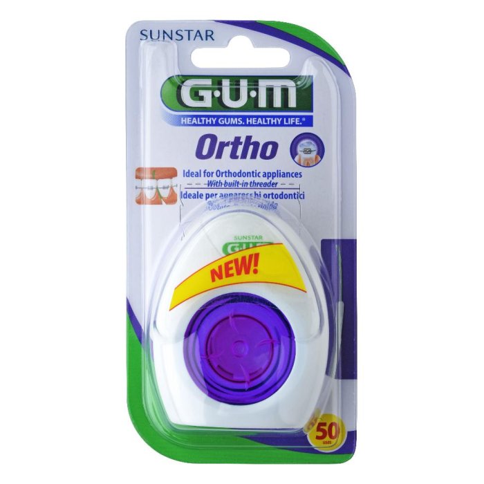 Sunstar Italiana Gum Ortho Floss Filo Spugnoso 50 Pezzi