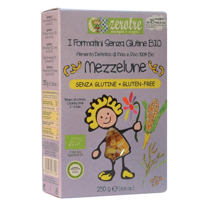 ZEROTRE MEZZELUNE MAIS/RISOBIO