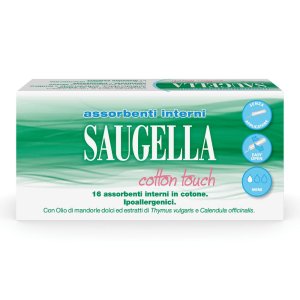 Saugella Cotton Touch - Assorbenti Interni misura Mini Flussi Leggeri 16 Pezzi