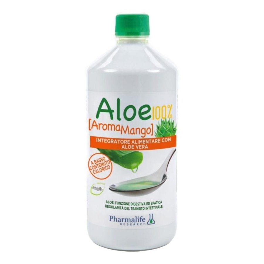 Pharmalife Aloe 100% Aroma Mango Integratore Alimentare 1000 ml Pharmalife Aloe 100% Aroma Mango Integratore Alimentare 1000 ml
