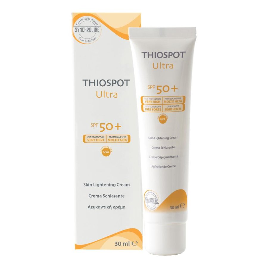 Synchroline Thiospot Ultra SPF50+ Crema Schiarente Protezione Molto Alta 30 ml Synchroline Thiospot Ultra SPF50+ Crema Schiarente Protezione Molto Alta 30 ml