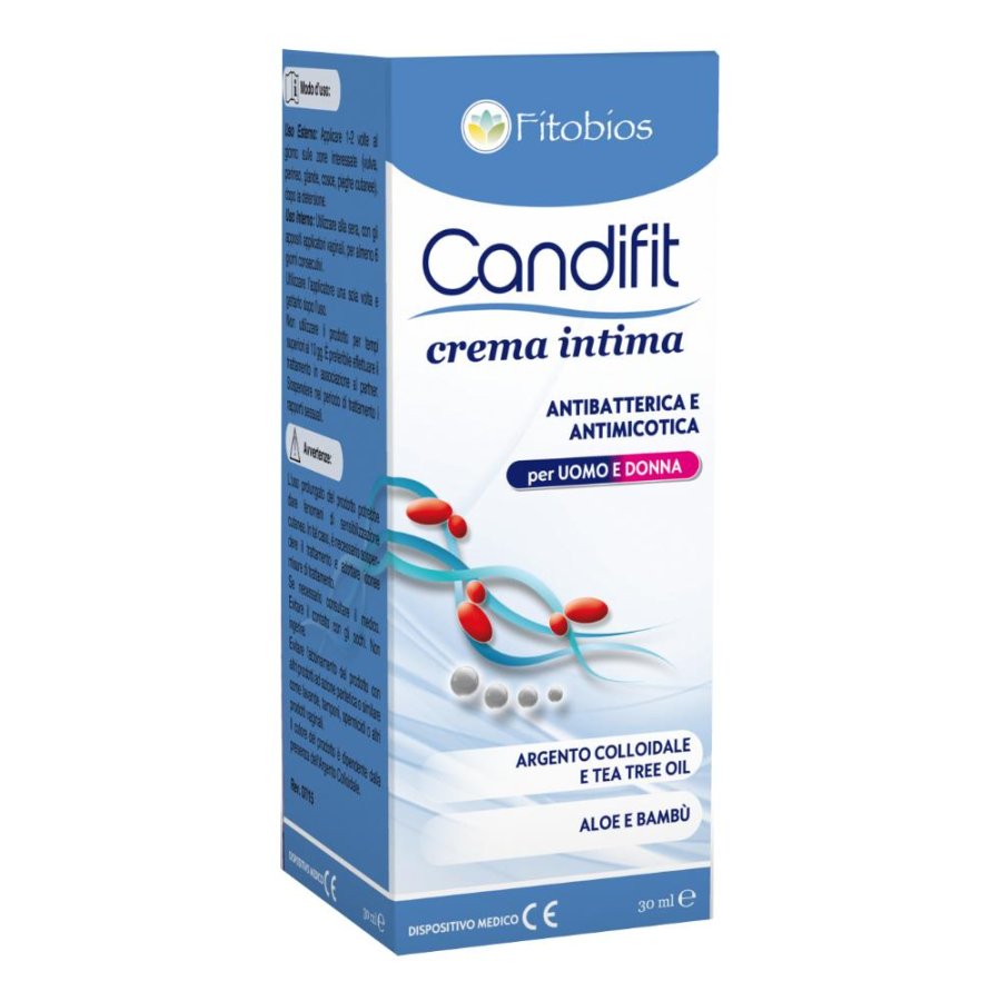 Fitobios Candifit Crema Intima Antibatterica e Antimicotica 30 ml+6 Applicatori Fitobios Candifit Crema Intima Antibatterica e Antimicotica 30 ml+6 Applicatori