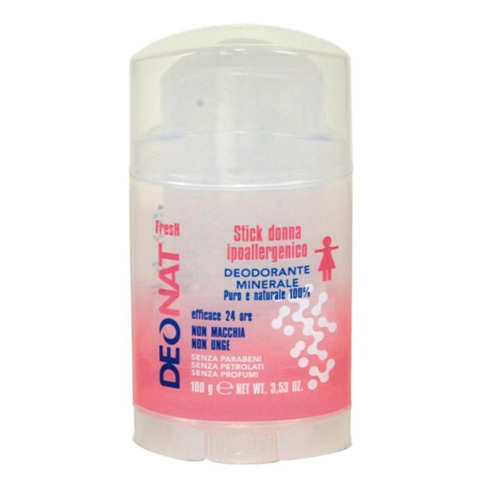 Deonat Fresh Deodorante Donna 100 g in Cristallo di Allume Naturale a Lunga Durata Senza Alcol e Parabeni