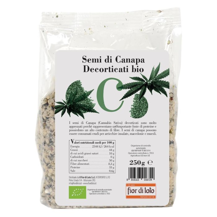 Fior Di Loto Semi di Canapa Decorticata Bio 250g