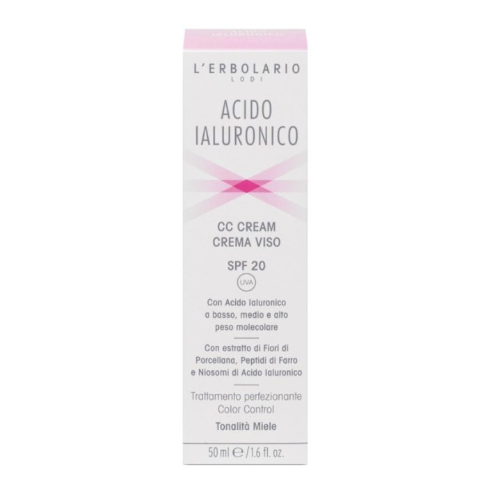 L'Erbolario Acido Ialuronico - CC Cream Crema Viso Colorata tonalità Miele 50 ml