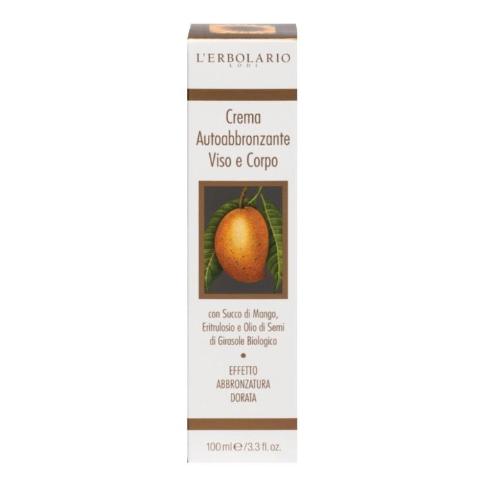 L'Erbolario Crema Autoabbronzante Viso Corpo Mango 100 ml