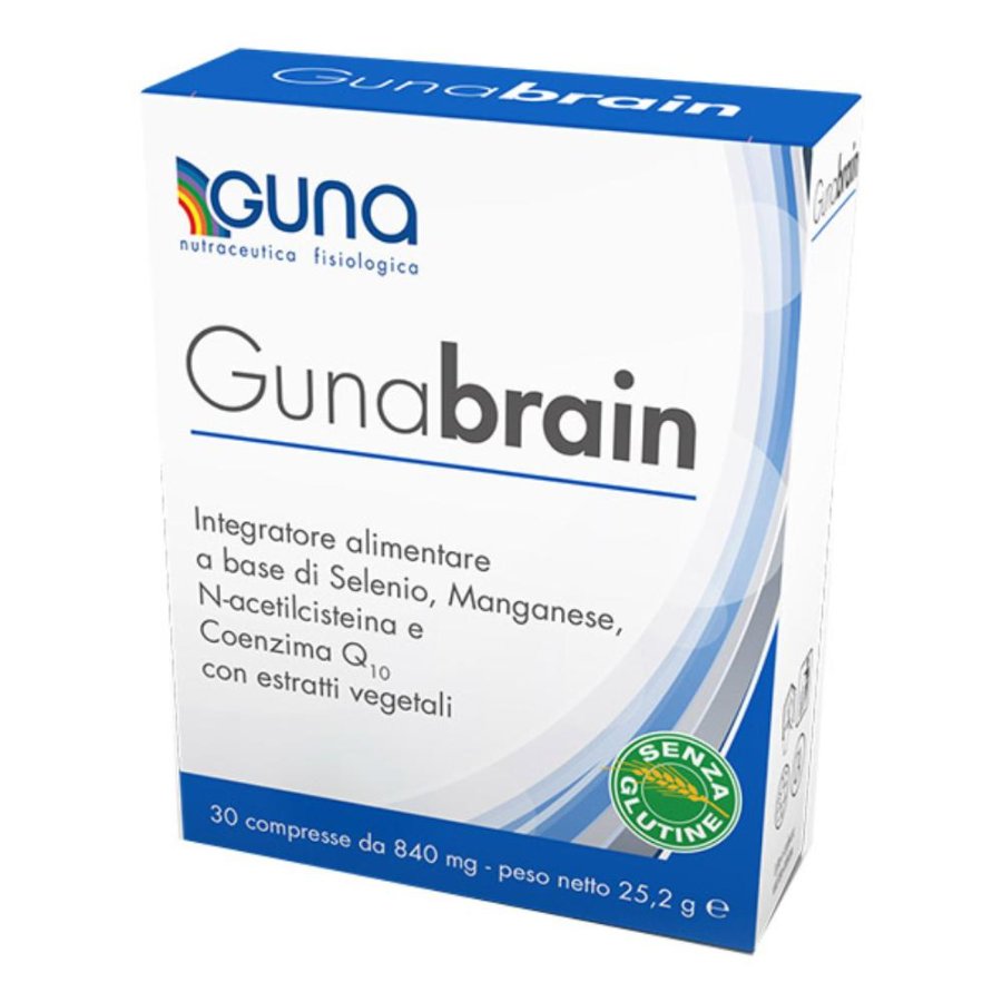 Gunabrain Integratore per funzioni cognitive contro il decadimento 30 compresse