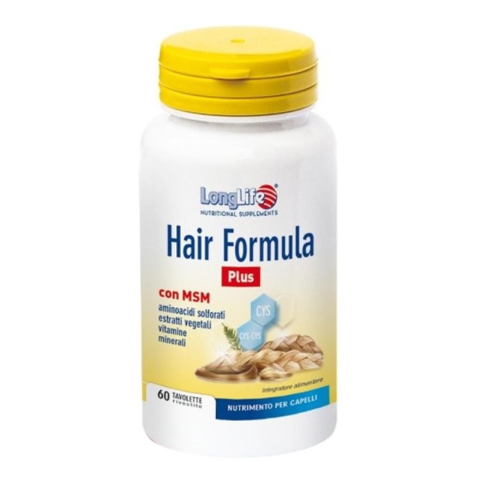 LongLife Hair Formula Plus Integratore Con MSM 60 Tavolette