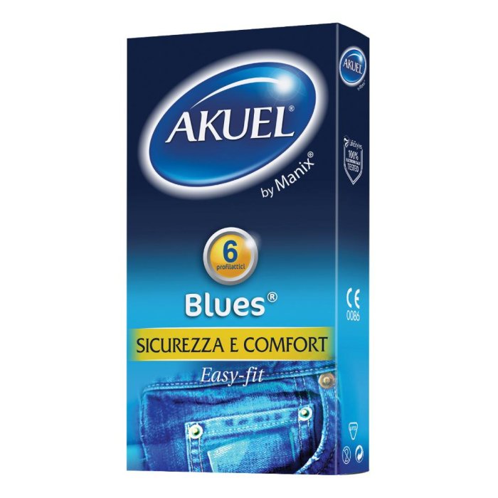 Akuel By Manix Blues Profilattici 6 Pezzi