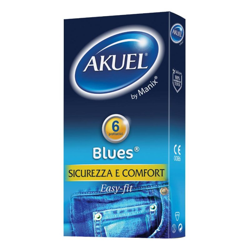 Akuel By Manix Blues Profilattici 6 Pezzi