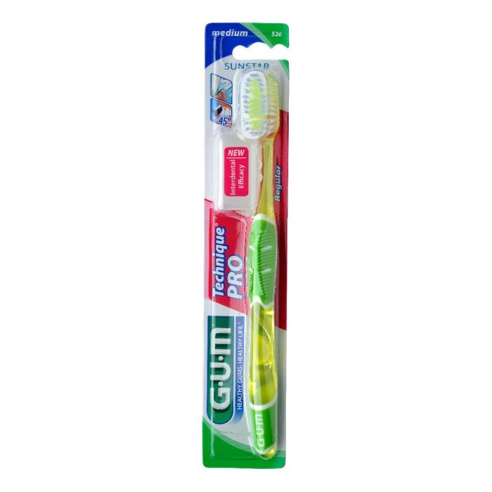 GUM Technique Pro 526 Spazzolino Medio Regular Igiene Dentale Quotidiana