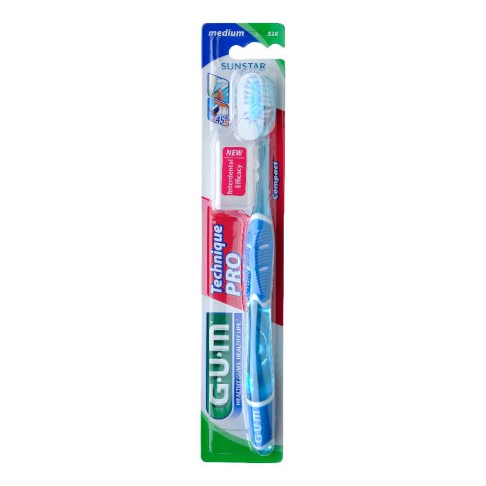 GUM Technique Pro 528 Spazzolino Medio Compatto Igiene Dentale Quotidiana