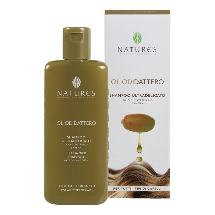Nature Olio di Dattero Shampoo Ultradelicato Nutriente e Illuminante per Capelli Secchi e Trattati 250 Millilitri Nature Olio di Dattero Shampoo Ultradelicato Nutriente e Illuminante per Capelli Secchi e Trattati 250 Millilitri