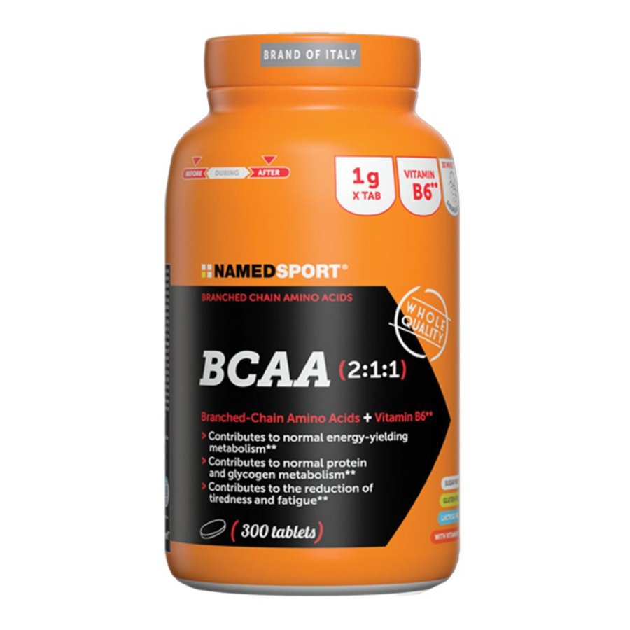 Named Sport BCAA 2:1:1 Integratore di Aminoacidi Ramificati con Vitamina B6 300 compresse Named Sport BCAA 2:1:1 Integratore di Aminoacidi Ramificati con Vitamina B6 300 compresse