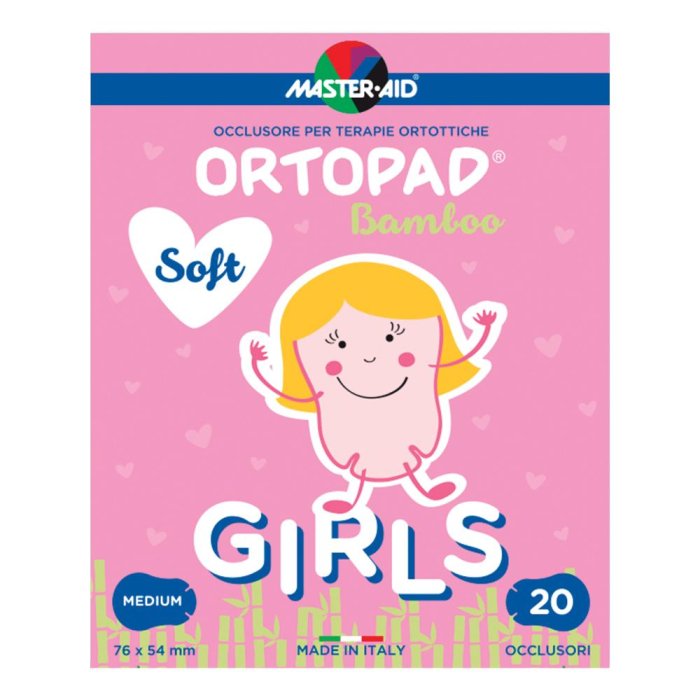 Master Aid Ortopad Soft Girl Occlusore Per Terapie Ortottiche Misura M 20 Pezzi